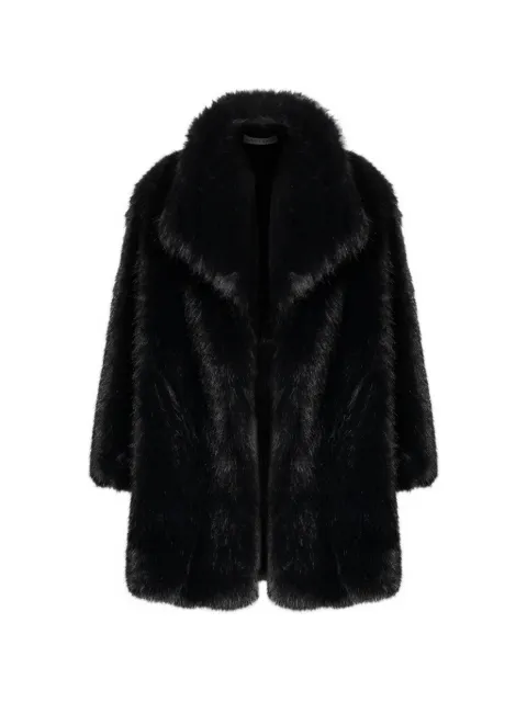 Nineminutes The Marylin 25 faux-fur coat Black THEMARYLIN25MIDINERO