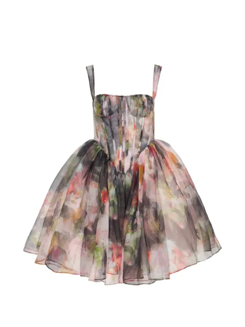 CAROLINE HU floral-print dress Pink CHSS26D06PKPRT00PINKPRINT