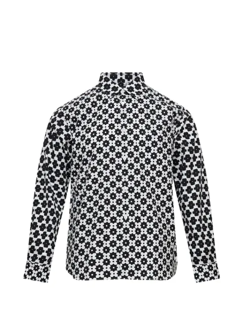 Comme des Garçons Homme Plus geometric-print long-sleeve shirt Black PQB010