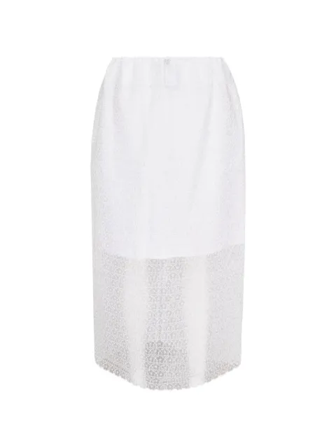 Cecilie Bahnsen Donna flower-embroidered skirt White 126RTW17013CBDONNA