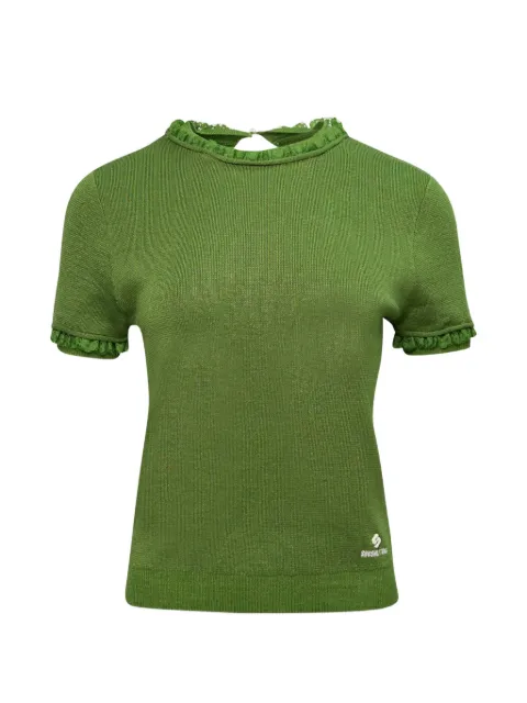 SHUSHU/TONG ruffled short-sleeve jumper Green FSDFTO22FLA236GN100