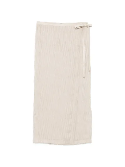 RAME fringed wrap skirt Neutrals NSGON10TPO0591