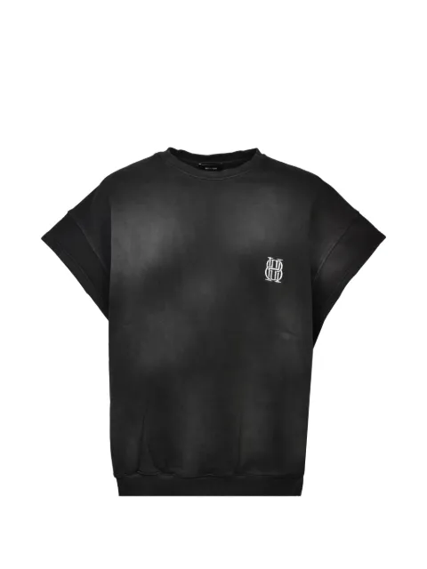 BREATH logo-embroidered cap-sleeve sweater Black BR26SSC5013