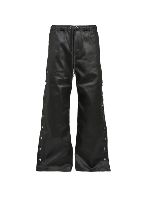 BREATH press-stud wide-leg trousers Black BR26SSP1014