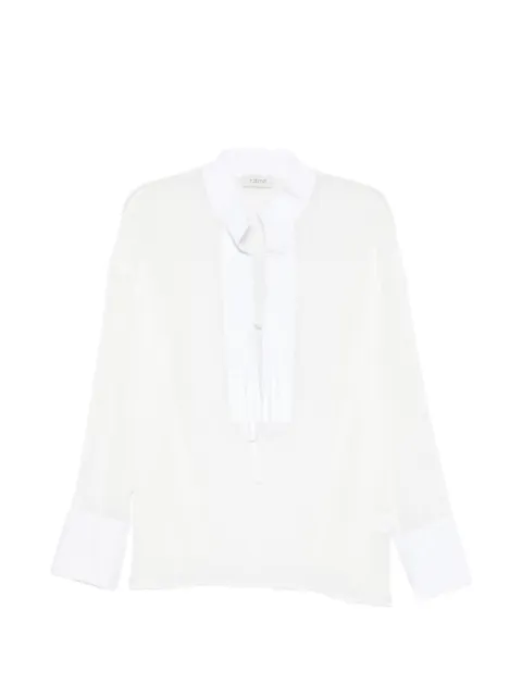 RAME tie-fastening sheer blouse White NSCAM04TVI0418