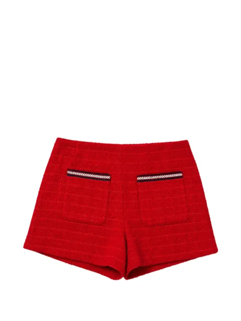 alice + olivia Troy tweed shorts Red CC603W84611