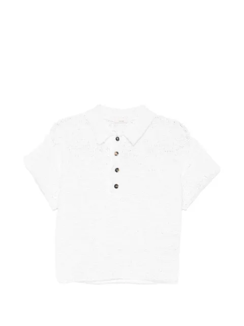Haikure Merle polo top White HEW07105MC064PX