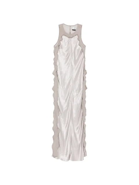 Haikure Toto frayed-edge dress Silver HEW08113GF181PX