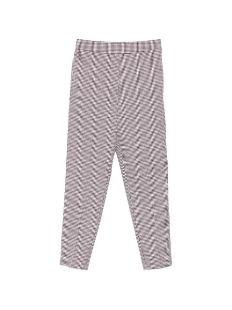 CARLA G. checked trousers Brown PODI604