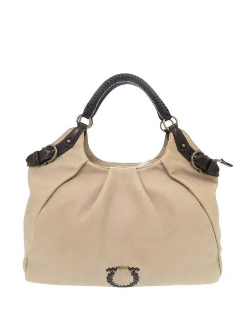 Ferragamo Pre-Owned 2010-2026 Leather Gancini tote bag Neutrals DBBM75S2PIDW79BL