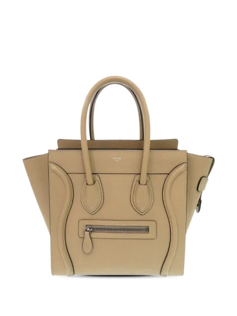 Celine Pre-Owned 2020 Micro Drummed Calfskin Luggage tote bag Neutrals 0JJ74MIVZ25HJWFU