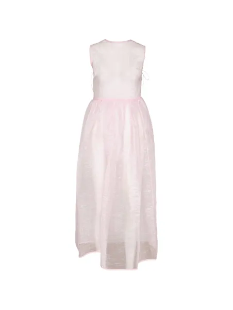 Cecilie Bahnsen Camilia tie-fastening overlay dress Pink 126RTW10032CBCAMILLA00BLUS