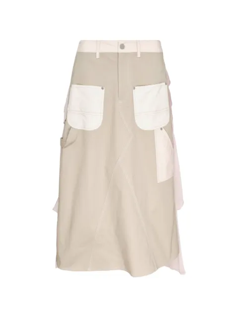 CAROLINE HU patch-pocket skirt Neutrals CHSS26SK01KHA00KHAKIPINK
