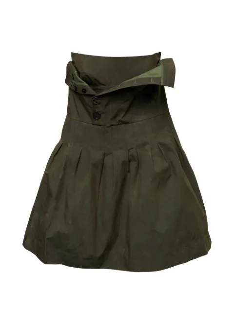 SHUSHU/TONG double-layer bustier mini dress Green FSDFDR09WAX462GN100