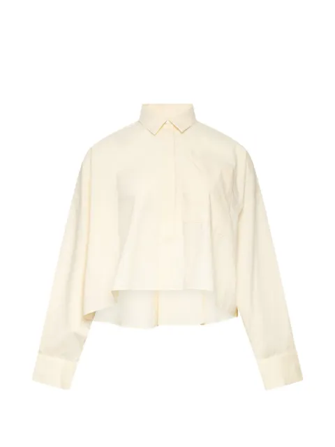 Enföld stepped-hem chest-pocket shirt Neutrals 300JS230135100