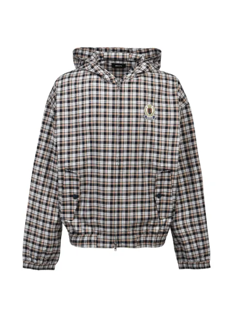 BREATH check-pattern hooded jacket White BR26SSO0010