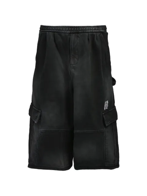 BREATH faded-effect cargo shorts Black BR26SSP1019
