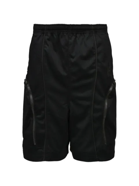 BREATH mesh zip-detail shorts Black BR26SSP1018