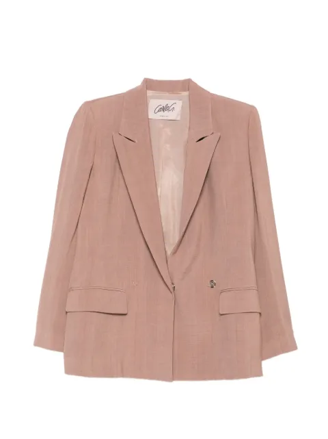 CARLA G. peak-lapel blazer Brown IBEC602