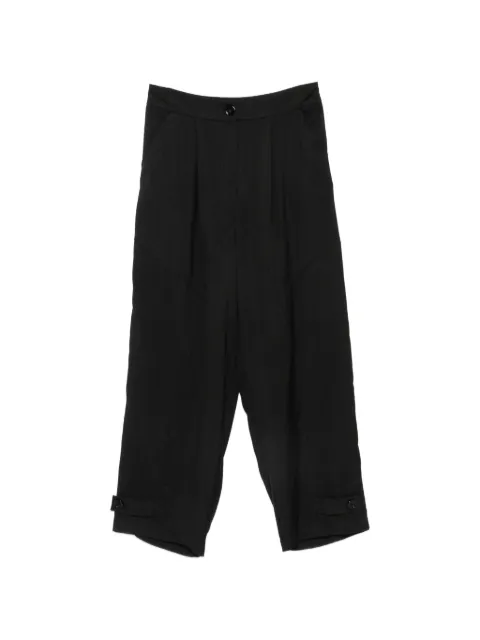 CARLA G. button-cuff panelled trousers Black PIAV08