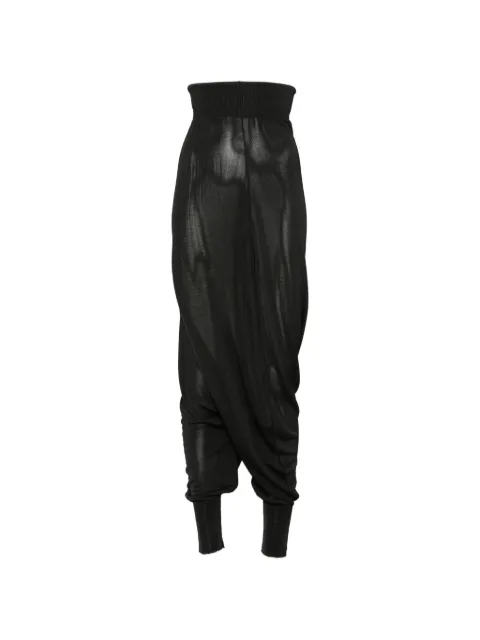 Paloma Wool fine-knit drop-crotch trousers Black WJMO02