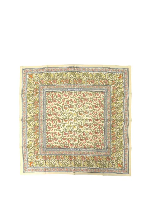 Hermès Pre-Owned 2010-2026 Chasse En Inde Silk Scarf 90 scarves Yellow B9M3HYUWXFKM8AGJ
