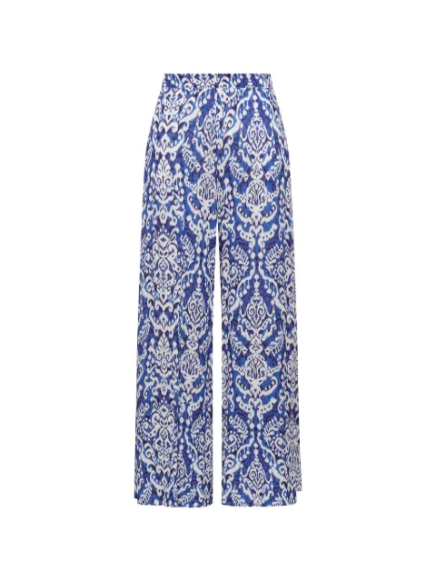 MALIPARMI Dreamscape Ikat palazzo pants Blue JH806850671D8098