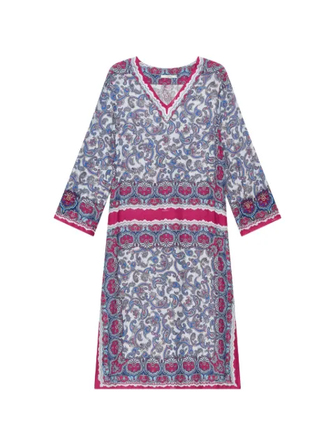 MALIPARMI paisley-print V-neck dress Blue JF672450662A8185