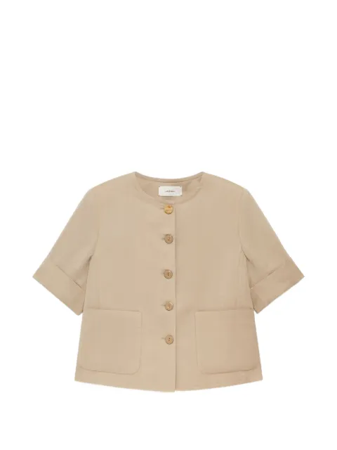 MALIPARMI cropped short-sleeve jacket Neutrals JD648140106