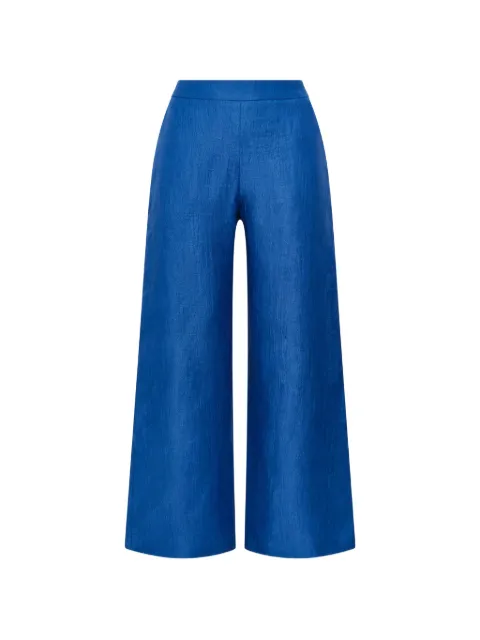 MALIPARMI floral-jacquard trousers Blue JH80534010280059