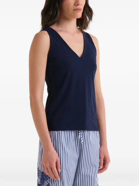 MALIPARMI V-neck jersey top Blue JP55647021080043