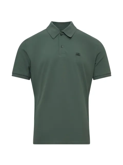 C.P. Company logo-patch polo shirt Green 20CMPL108A005263W668
