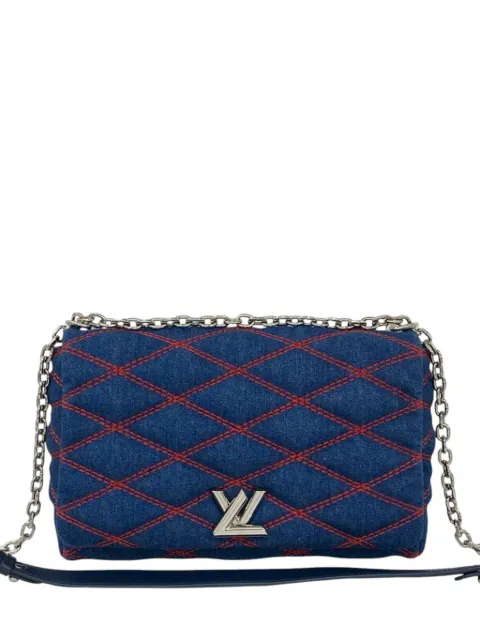 Louis Vuitton Pre-Owned 2016 Malletage Denim GO 14 MM crossbody bag Blue 6E9TSRZTENJF7J5B