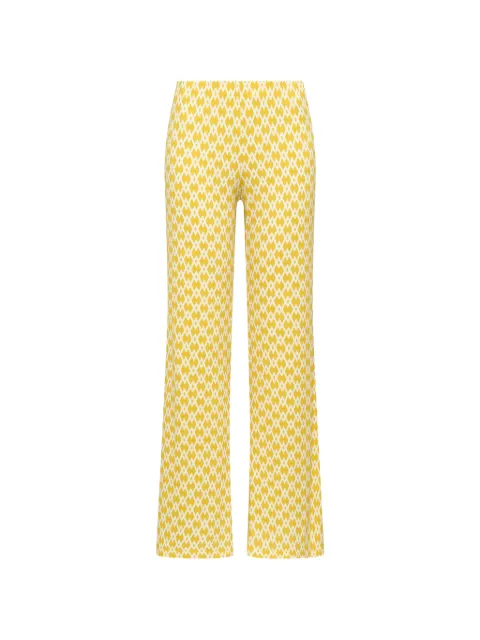 MALIPARMI Diamond Glow geometric-print trousers Yellow JH719570674B7010