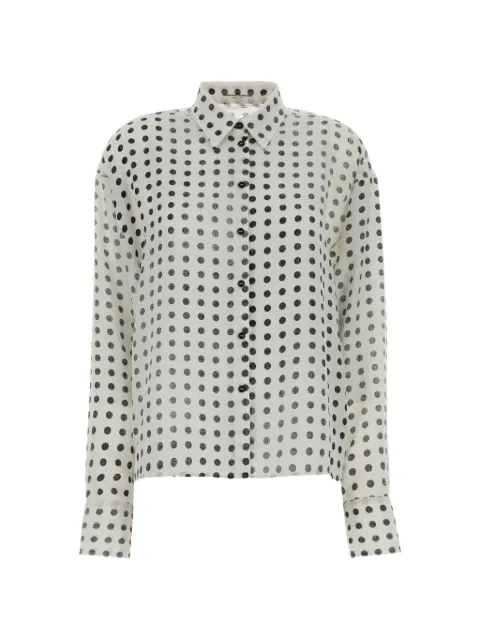 Ermanno Scervino polka-dot silk shirt White D482K751XSQ