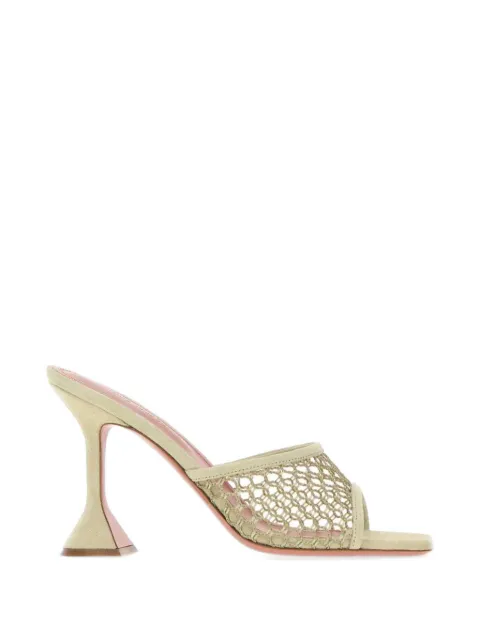 Amina Muaddi Lupita Net mules Neutrals LUPITANETSLIPPER95