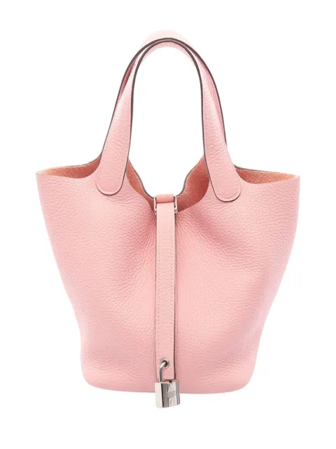 Hermès Pre-Owned 2023 Clemence Picotin Lock 18 handbag Pink Y7QA6HQUUIOKECND