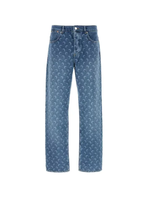 Marine Serre button-fastening jeans Blue MPA066CCDEN0002BL05