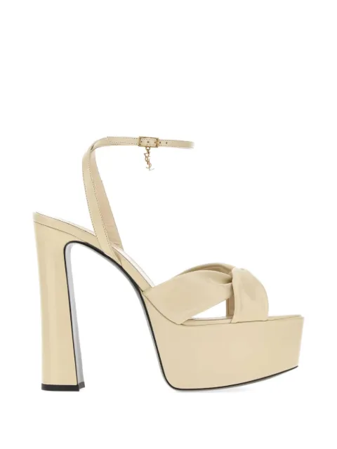 Saint Laurent Franciane knotted sandals Neutrals 869730AAEHF