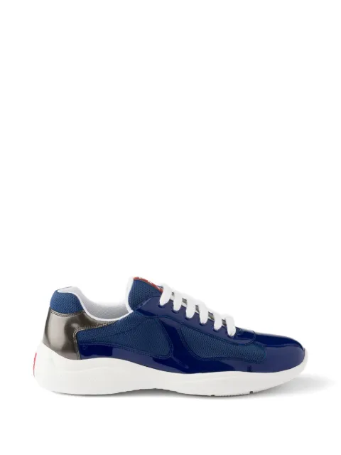 Prada patent-leather and technical-fabric America's Cup sneakers Blue 4E3400FG0002ABO