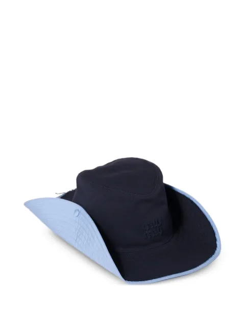 Miu Miu drill cowboy hat Blue 5HC2212CWL