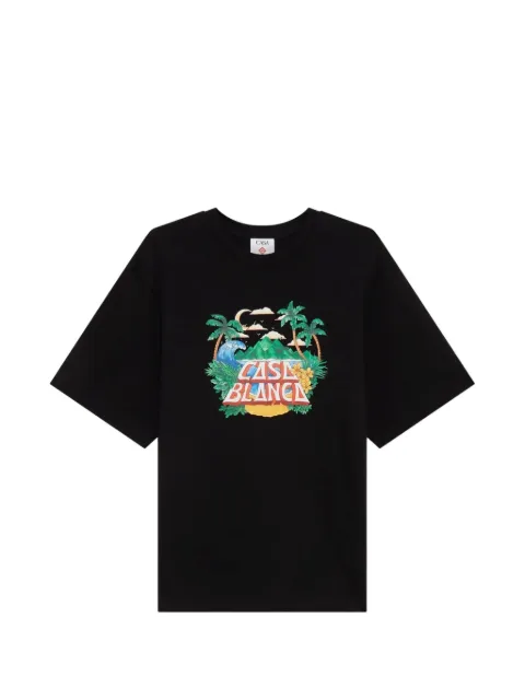 Casablanca Casa Beach Wave T-shirt Black MS25JTS02704