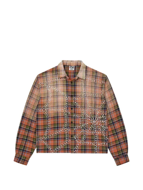 Vale crystal-embellished Pumpkin Patch shirt Orange VALE11008VFPPFOOG