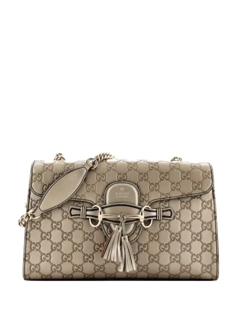 Gucci Pre-Owned Emily Chain Flap Bag Guccissima Leather Medium shoulder bag Gold ZEPOEHVF5A79ZQ43