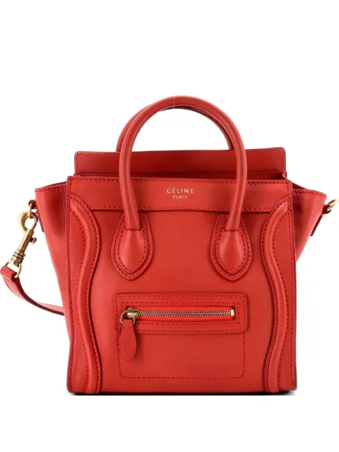 Celine Pre-Owned Luggage Bag Smooth Leather Nano crossbody bag Red P51ATDG2M8XYX40V