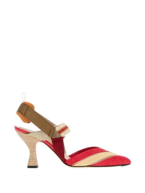 FENDI Colibrì embroidered pumps Red 8J8805AY1K