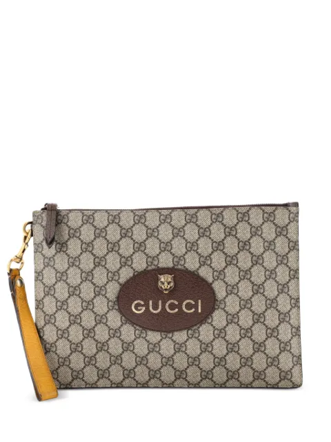 Gucci Pre-Owned Neo Vintage Wristlet Pouch GG Coated Canvas clutch bag Brown BWUHMQYQC7F4EB3G