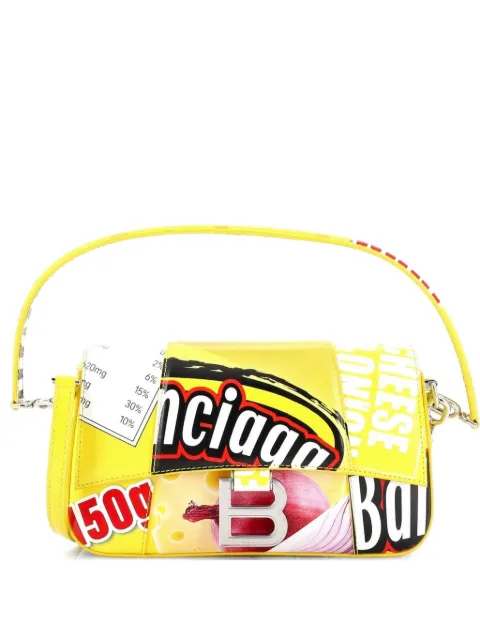 Balenciaga Pre-Owned Hourglass Sling Convertible Printed Leather Small shoulder bag Multicolour JHGA1TS9PJ5449KR
