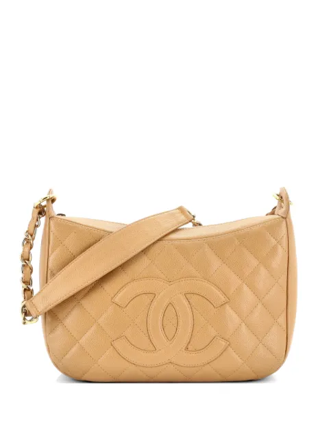 CHANEL Pre-Owned Timeless CC Chain Shoulder Bag Quilted Caviar Medium Neutrals SZY0BNJYHJWFND62