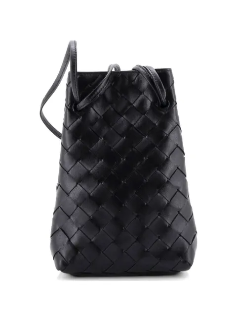 Bottega Veneta Pre-Owned Andiamo Phone Pouch Intrecciato Nappa clutch bag Black RI9U9CY8M09KTA4Q